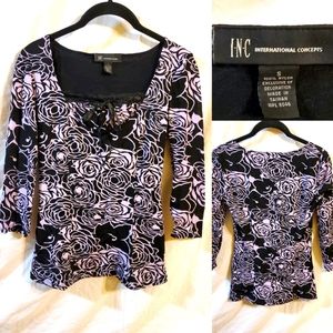 International concepts ladies small floral top